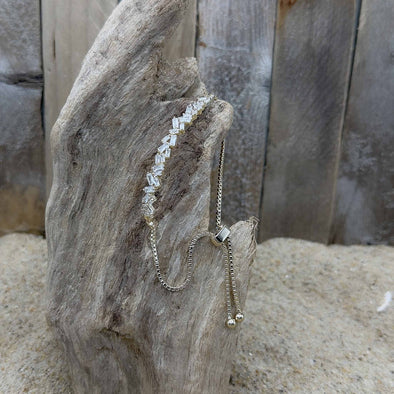 CZ Sparkle Gold Box Chain Bracelet