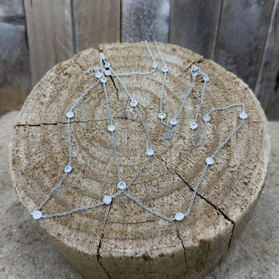 CZ by the Inch Silver Necklace