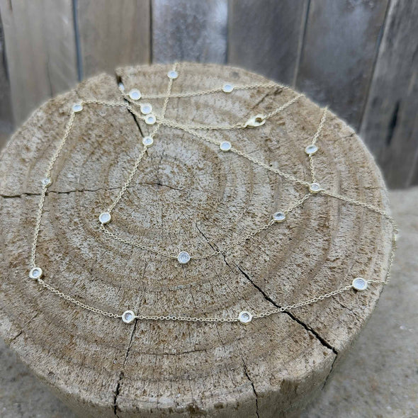 CZ by the Inch Gold Necklace