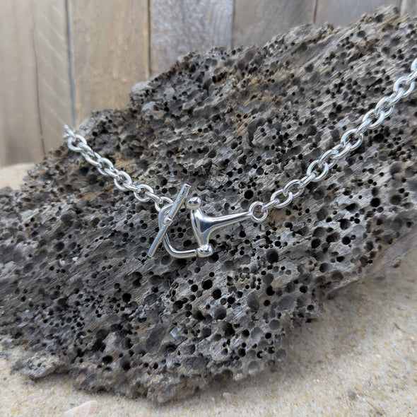 Horse Bit Silver Chain Necklace
