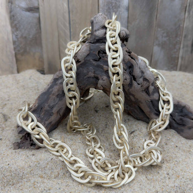Matte Gold Double Link Chain Necklace