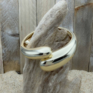 Gold Hinged Cuff Bracelet