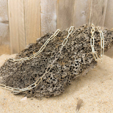 Gold Long Link Chain Necklace