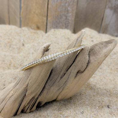 Triple Pavé Gold Flex Fit Bracelet