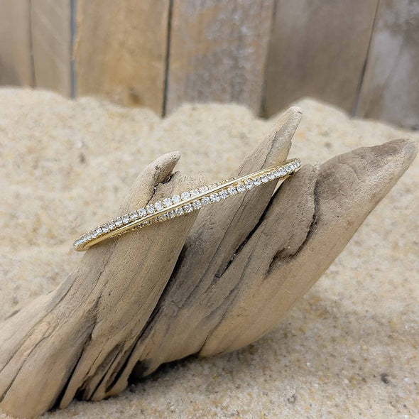 Triple Pavé Gold Flex Fit Bracelet