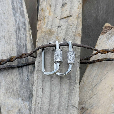 Modern Pavé Barrel Hoops