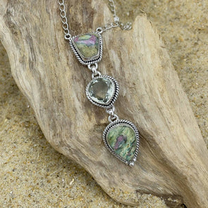 Ruby Fuchsite & Green Amethyst Necklace