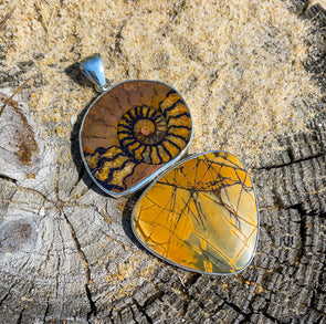 Ammonite & Jasper Pendant
