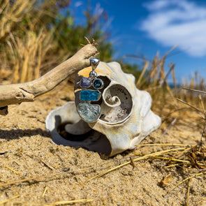 Aquamarine & Kyanite Pendant