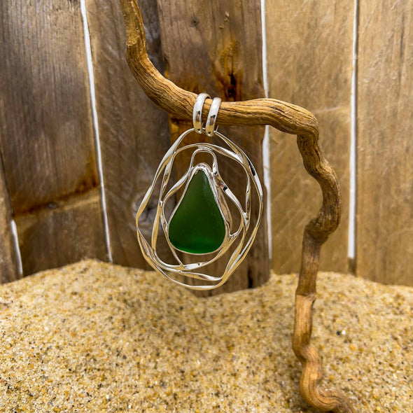 Green Seaglass Artisan Pendant