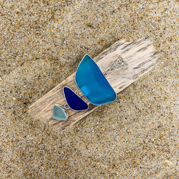 Aqua Sea Glass Artisan Pendant