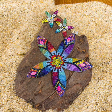 Artisan Handset Crystals Floral Set
