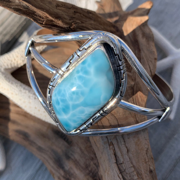 Larimar Stone Cuff - BEACH TREASURES ONLINE