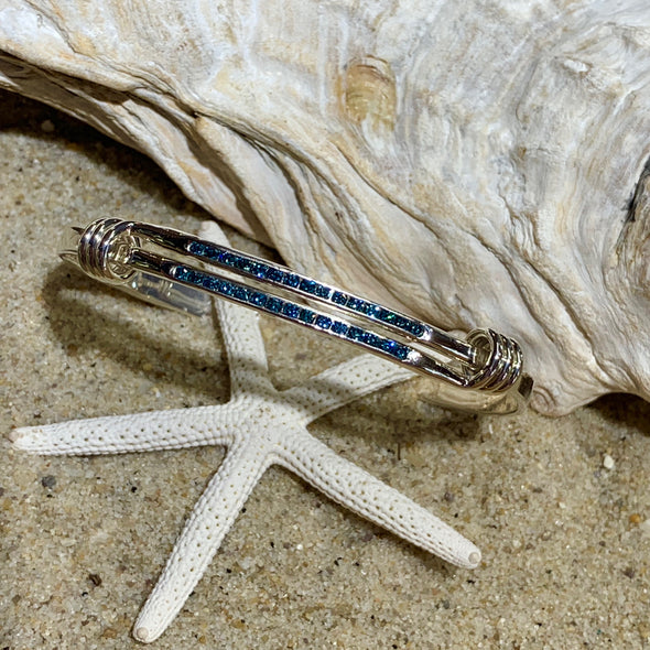 E. L. Designs Blue Diamonds Signature Bracelet | Ed Levin Designer Jewelry - BEACH TREASURES ONLINE