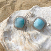 MarahLago Larimar Clarity Cushion Earrings - BEACH TREASURES ONLINE
