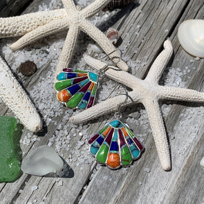Spiny Oyster Shell Seashell Earrings - BEACH TREASURES ONLINE