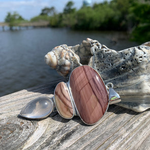 Imperial Jasper and Rose Quartz Pendant | Beach Treasures Exclusives