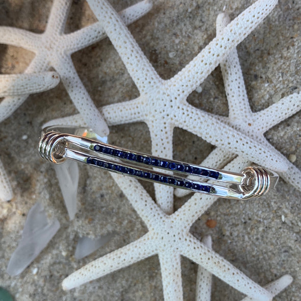 E. L. Designs Sparkler Blue Sapphire Sterling Silver Bracelet - BEACH TREASURES ONLINE