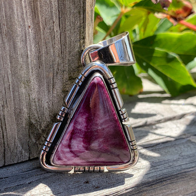 Spiny Oyster Shell Triangular Pendant
