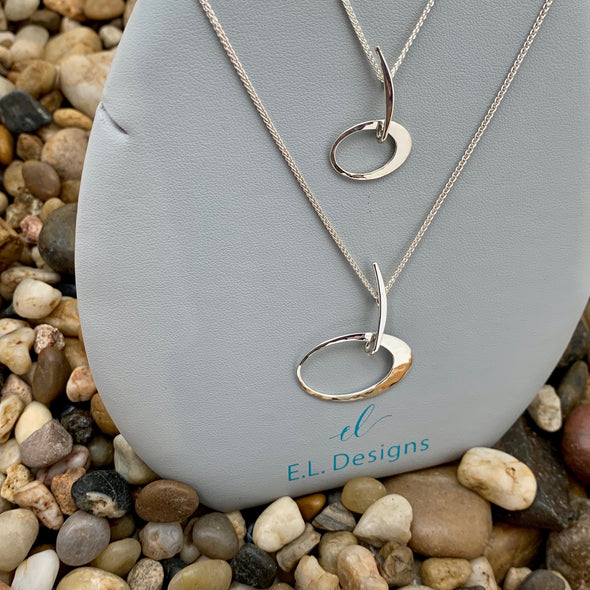 E. L. Designs Sterling Elliptical Necklace | Ed Levin Designer Jewelry - BEACH TREASURES ONLINE