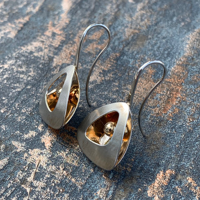 E. L. Designs Shadow Box Drop Earrings Ed Levin Designer Jewelry