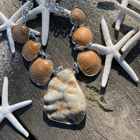 Beach Treasures Oyster Shell Necklace | BT☆Sterling® - BEACH TREASURES ONLINE