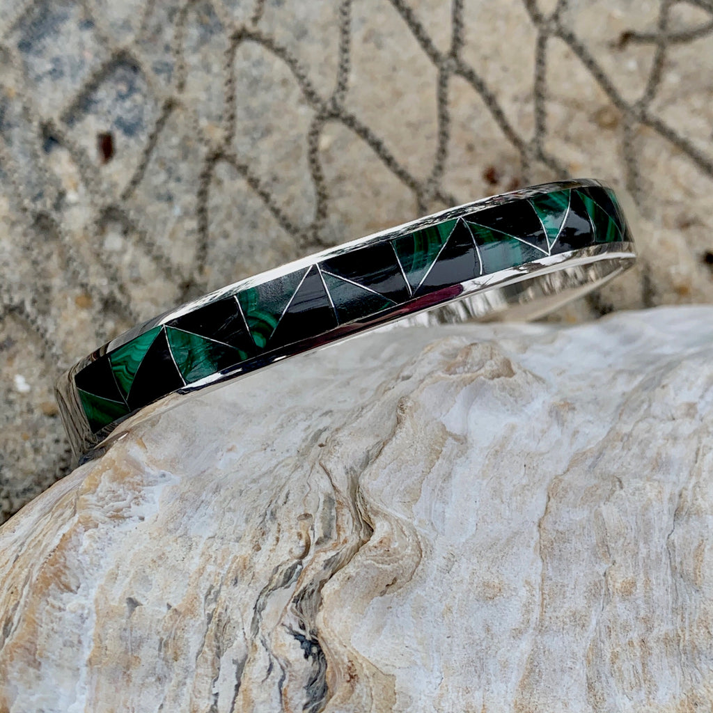 950 discount Mexican silver green malachite bracelet