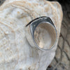 Marked Calvin Sterling Native American Men's Ring | Men's Gemstone Jewelry - BEACH TREASURES ONLINE