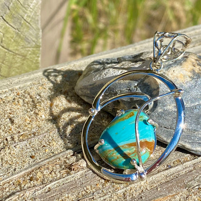 Turquoise and Sterling Artisan Pendant