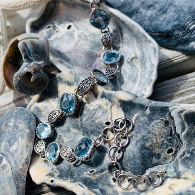Effy Men's 925 Sterling Silver Blue Topaz Tennis Bracelet – effyjewelry.com